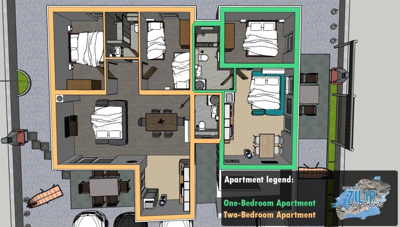 Zilip Apartments Vir Exteriör bild